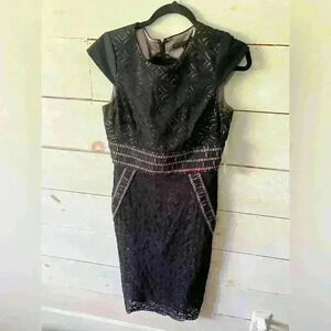 Antonio Melani lace black dress, size 6, little black dress, see photos & desc.